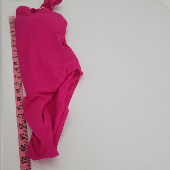 TRINA TURK Womens Getaway Solids One Shoulder One Piece Swimsuit Size8 Berry NWT - Picture 9 of 11